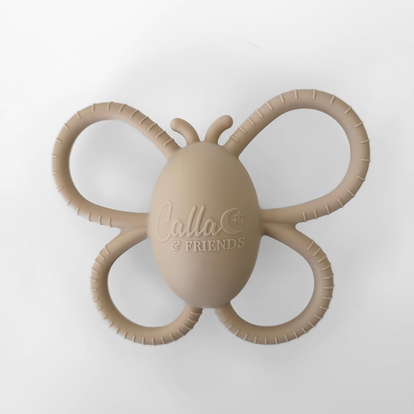 Garden Party Collection - Butterfly Rattle Teether: Whisper Gray
