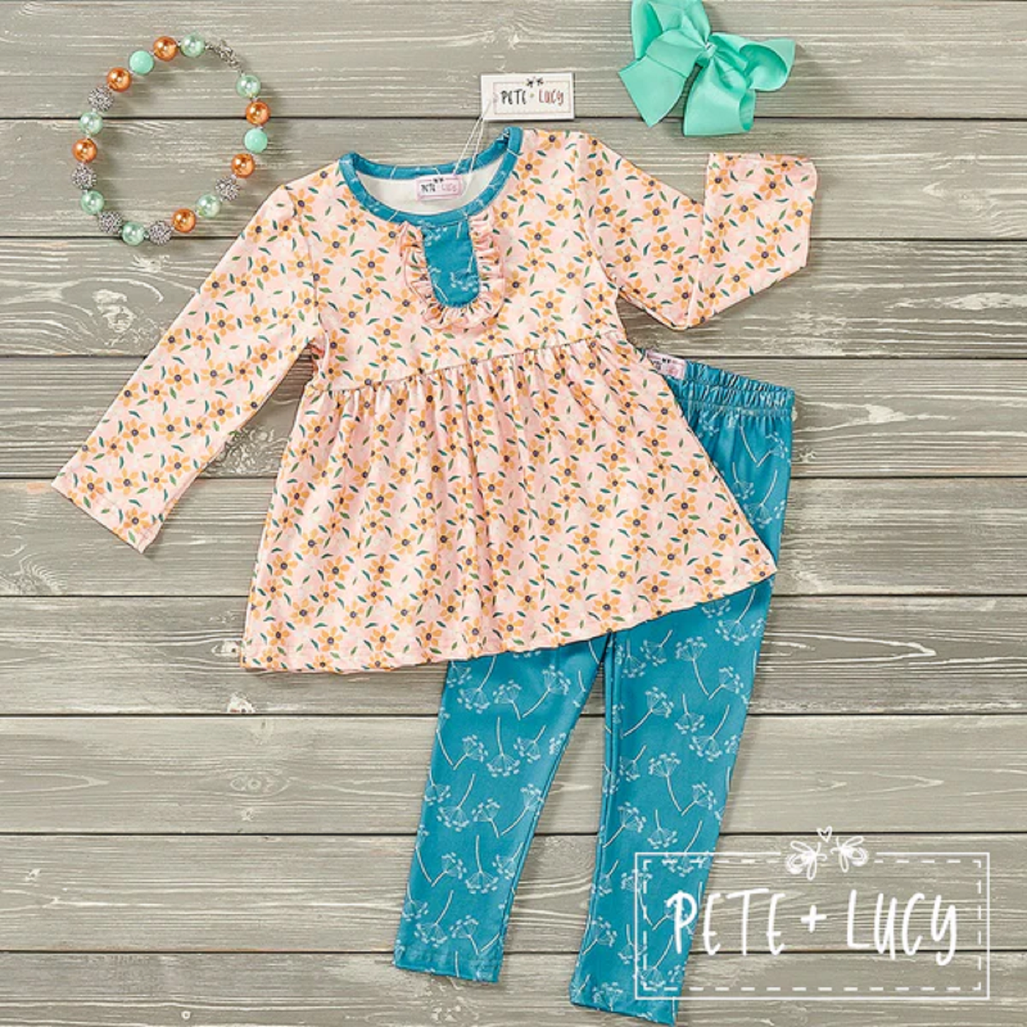 Pete + Lucy Chloe Floral Pant Set