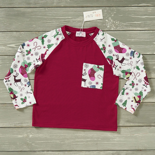 Pete + Lucy Christmas Family Boys Top