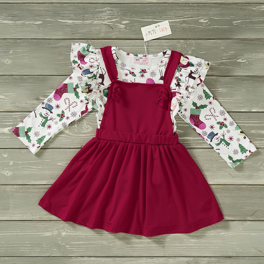 Pete + Lucy Christmas Family Skirt Set