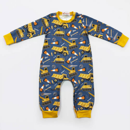 Dump Truck Boy Romper