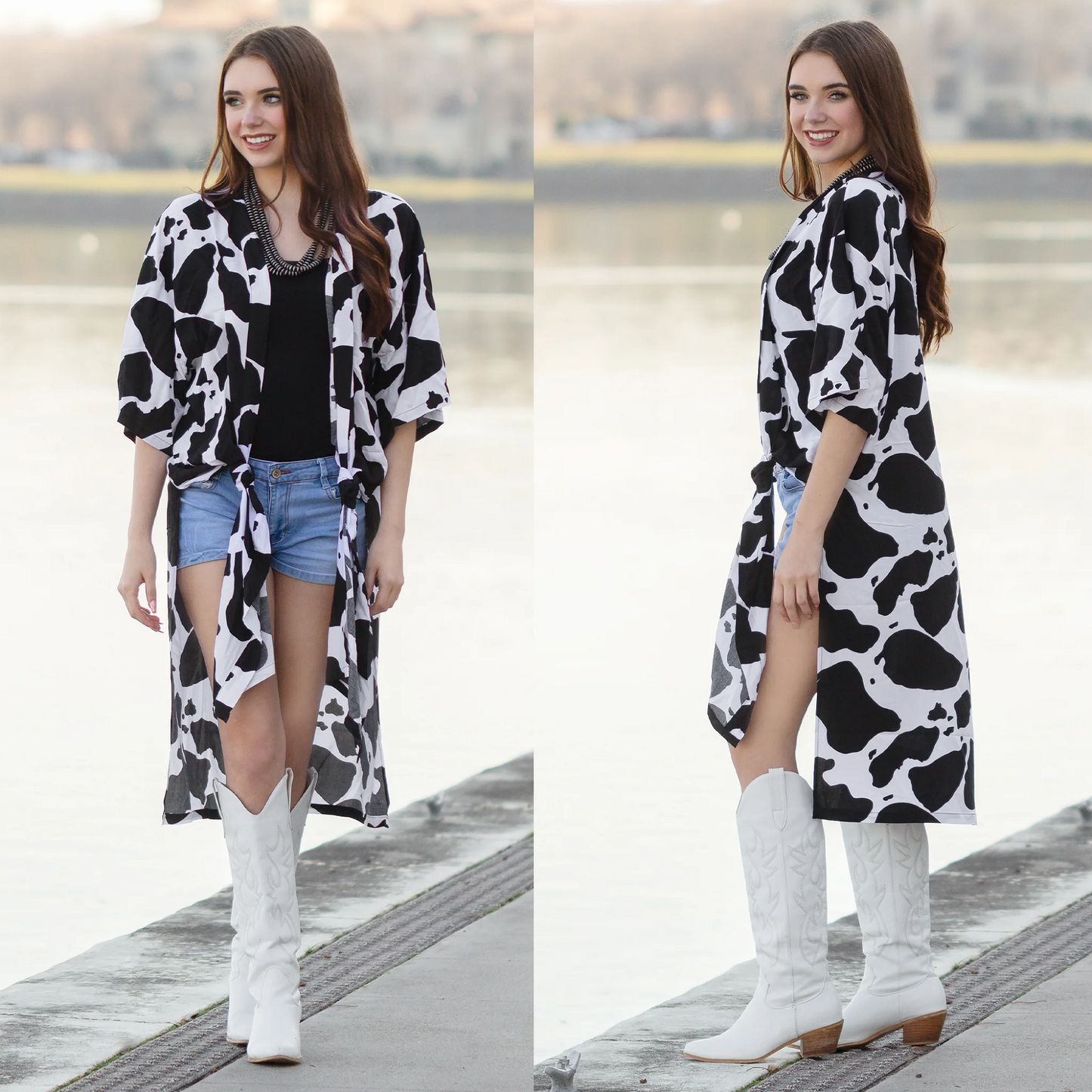 Ladies Cow Duster Kimono OSFA