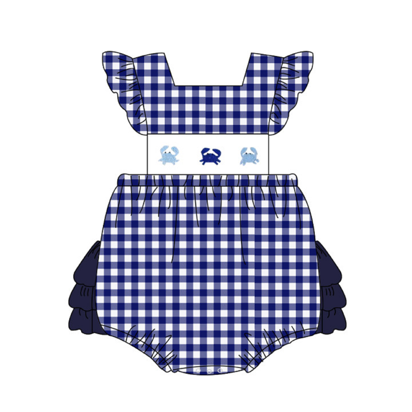 Baby Girl Crab Romper