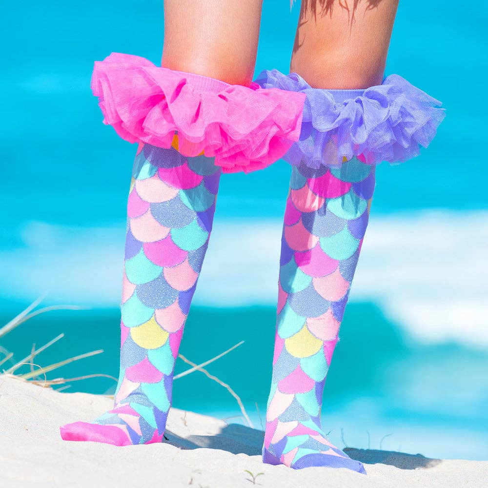 MERMAID FRILLS SOCKS: Kids & Adults Age 6 - 99