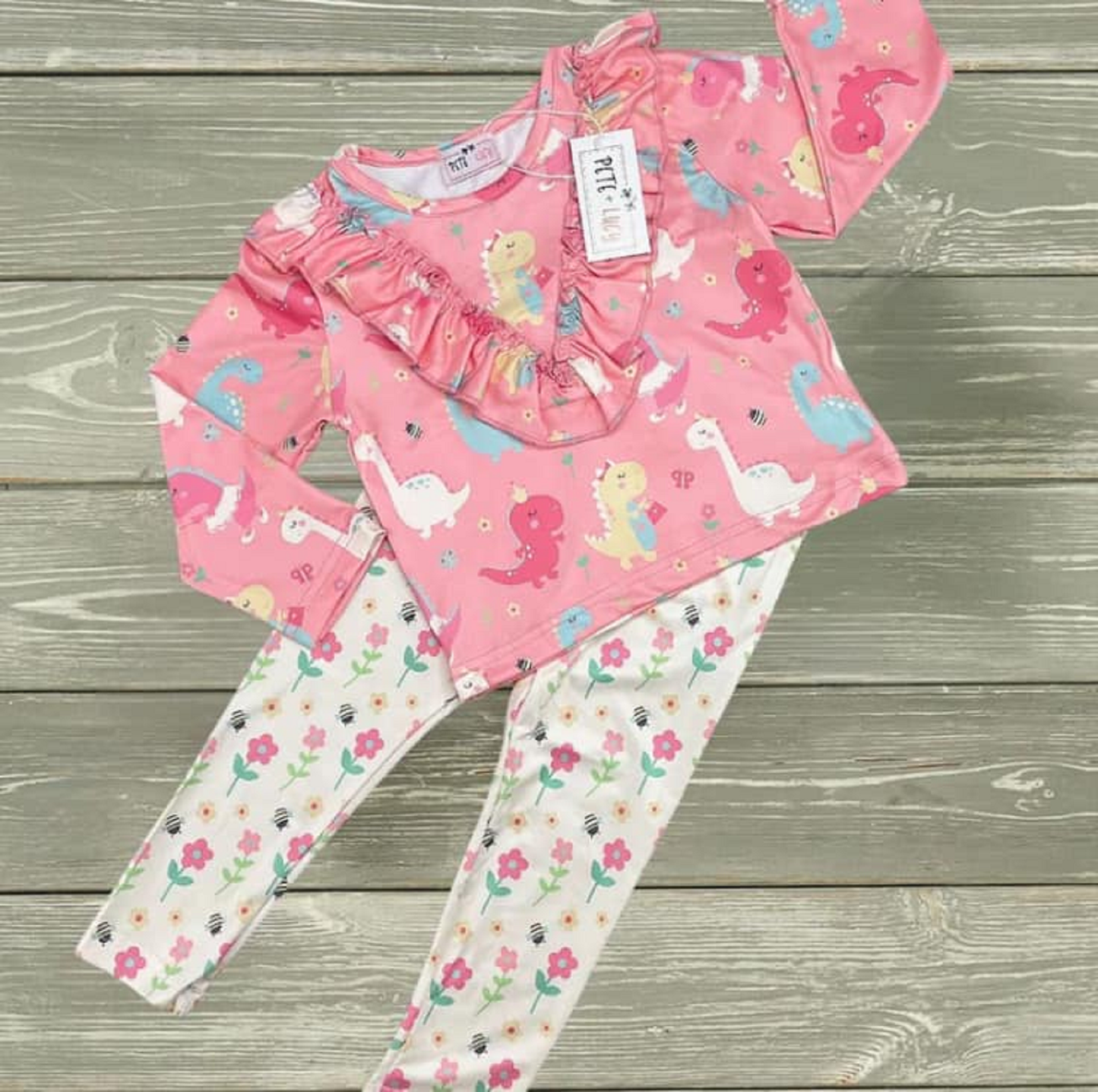 Pete + Lucy Darling Dinos Pant Set