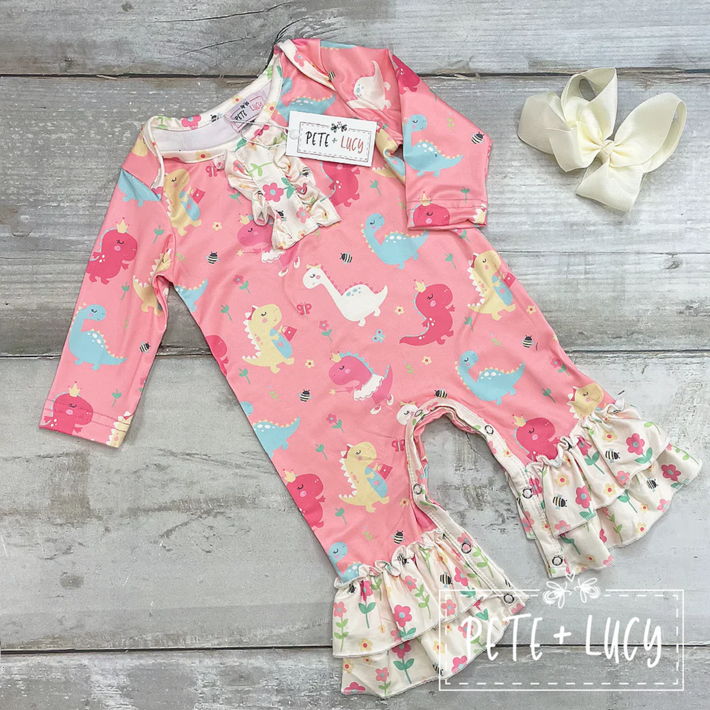 Pete +Lucy Darling Dinos Romper