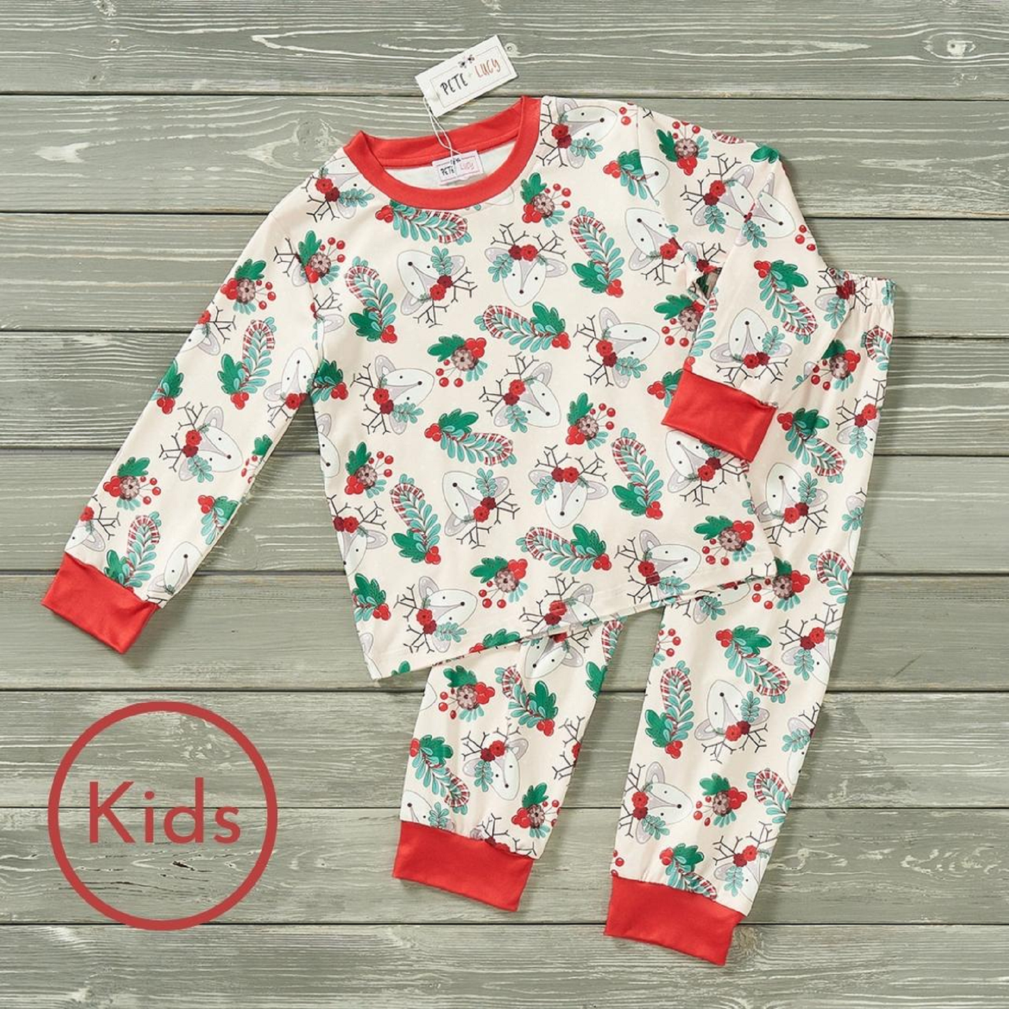 Pete + Lucy Holly-day Deer - Loungewear Set (Kid's)