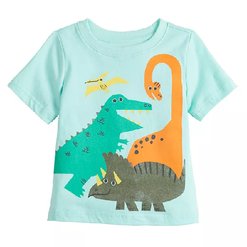 Baby Boy Jumping Beans® Softest Blue Dino Friends Tshirt