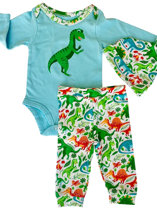 Baby Dino Long Sleeve 3 Piece Set