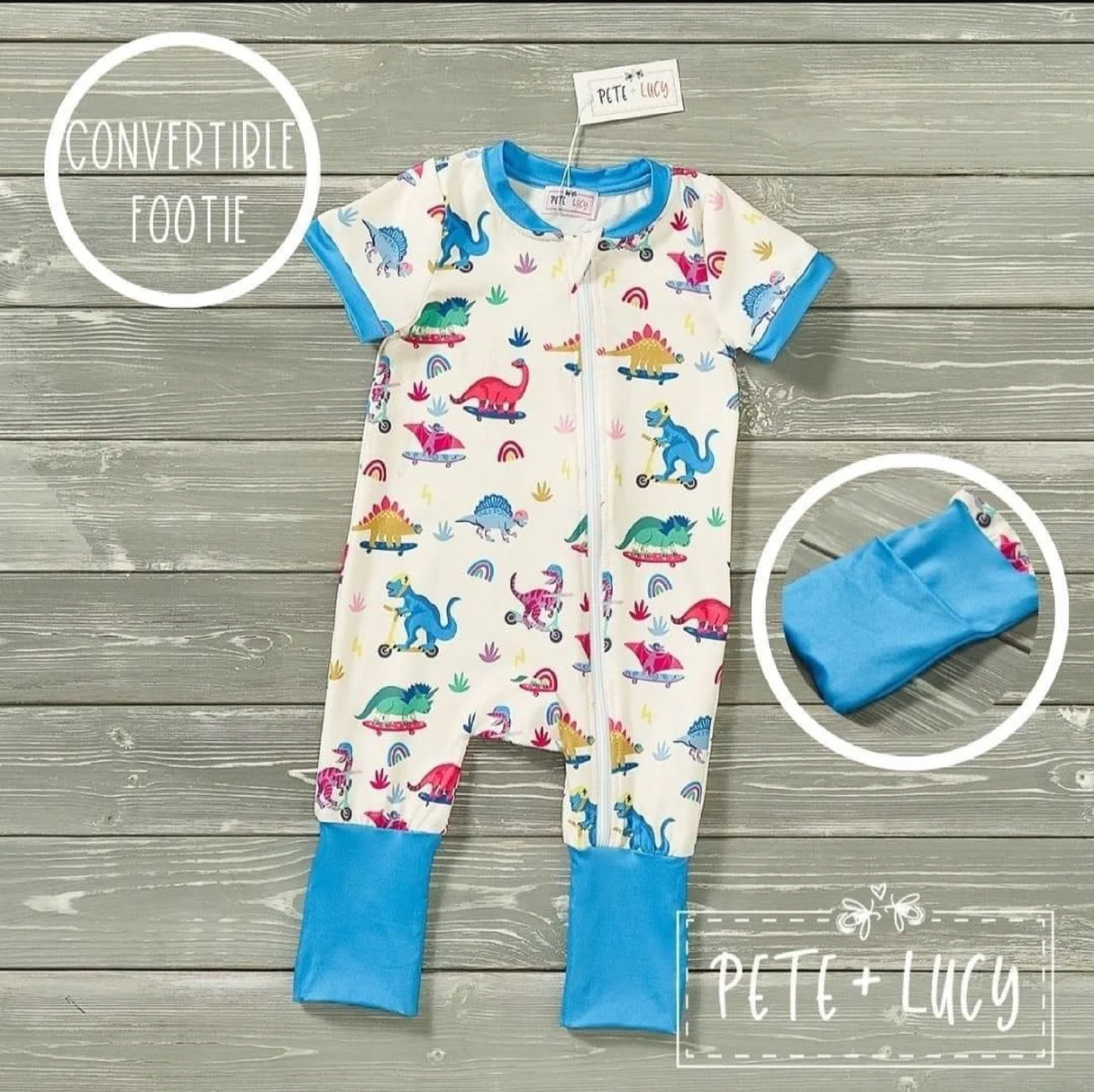 Pete + Lucy Dino Party Romper