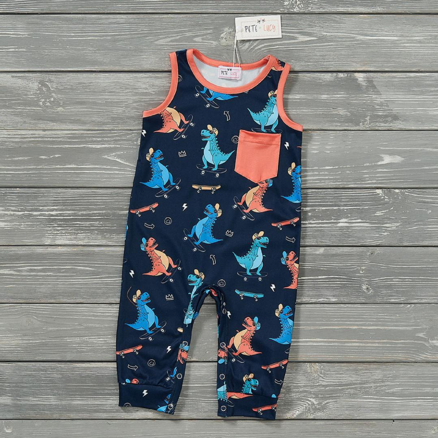 Pete + Lucy Roar Riders Romper