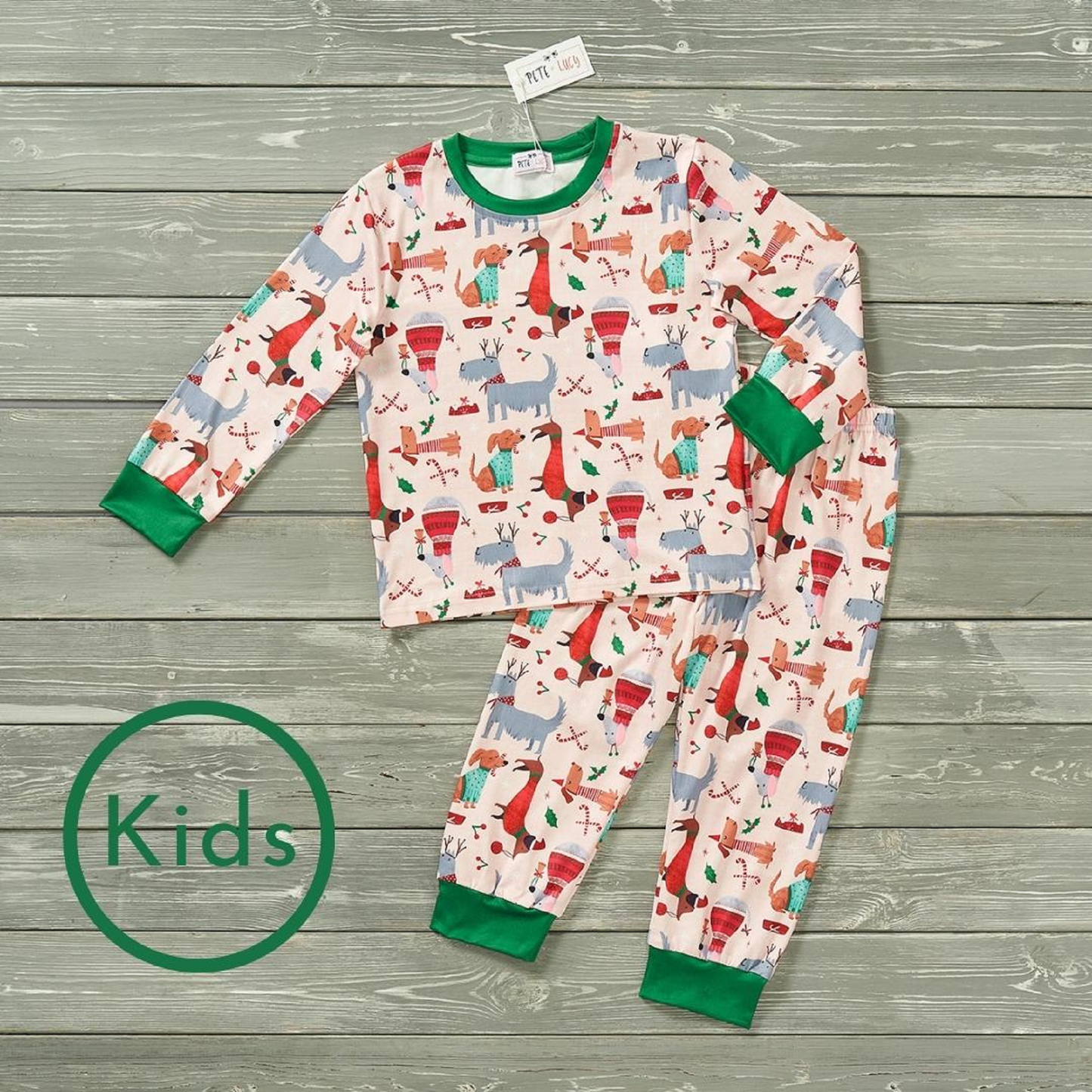 Pete + Lucy We Woof You Merry Christmas - Loungewear Set (Kid's)