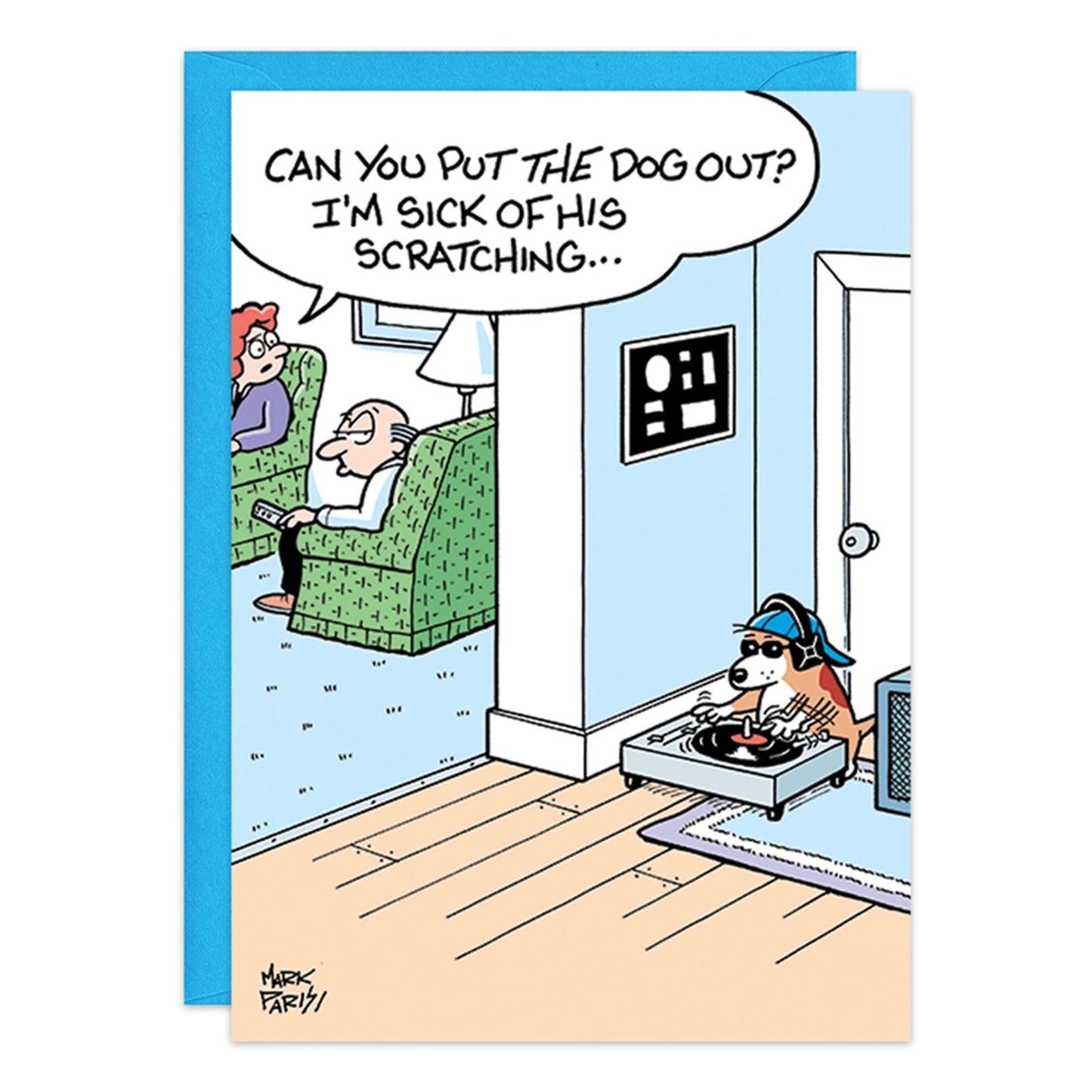 Dog Scratching Birthday Card