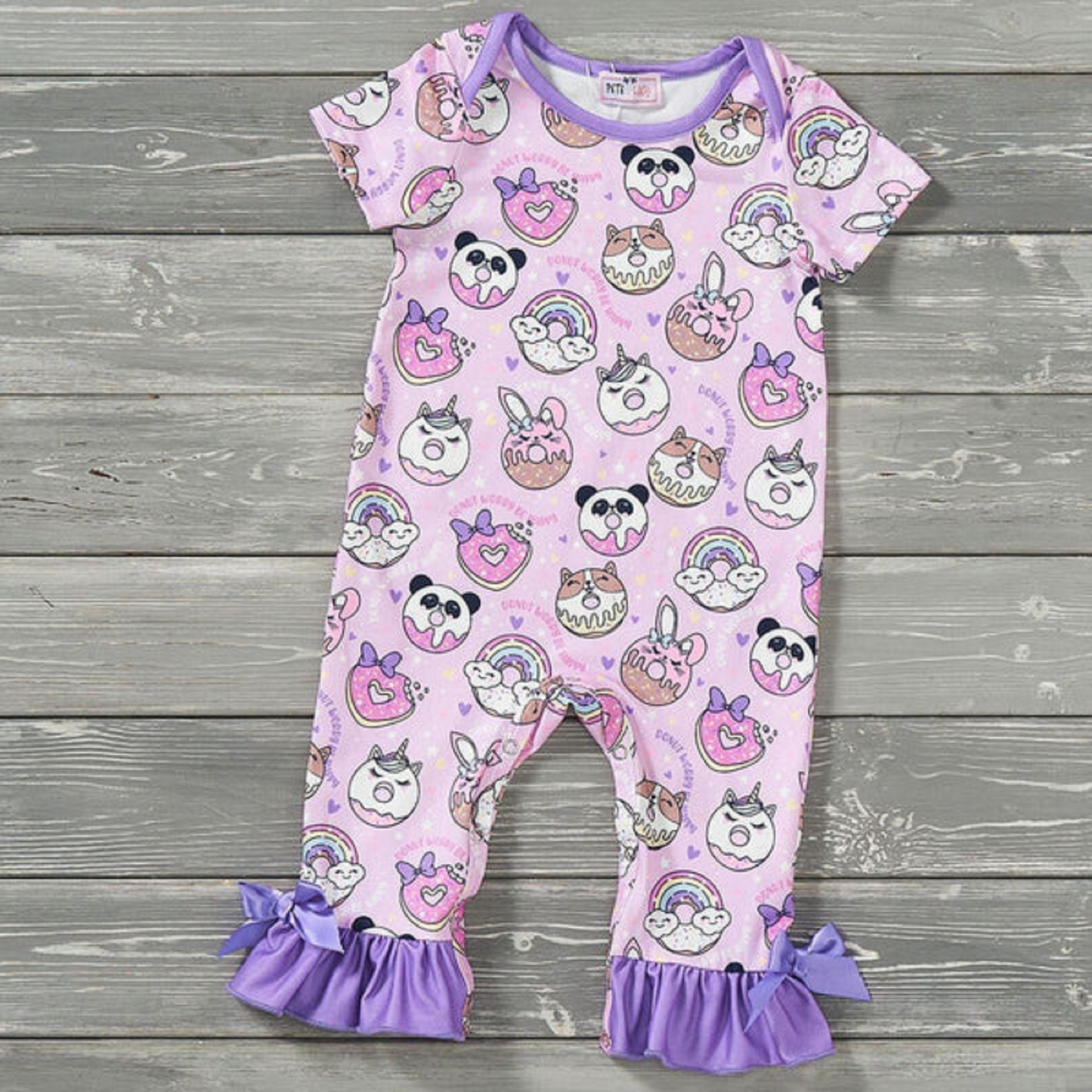 Pete + Lucy Donut Worry Be Happy Romper