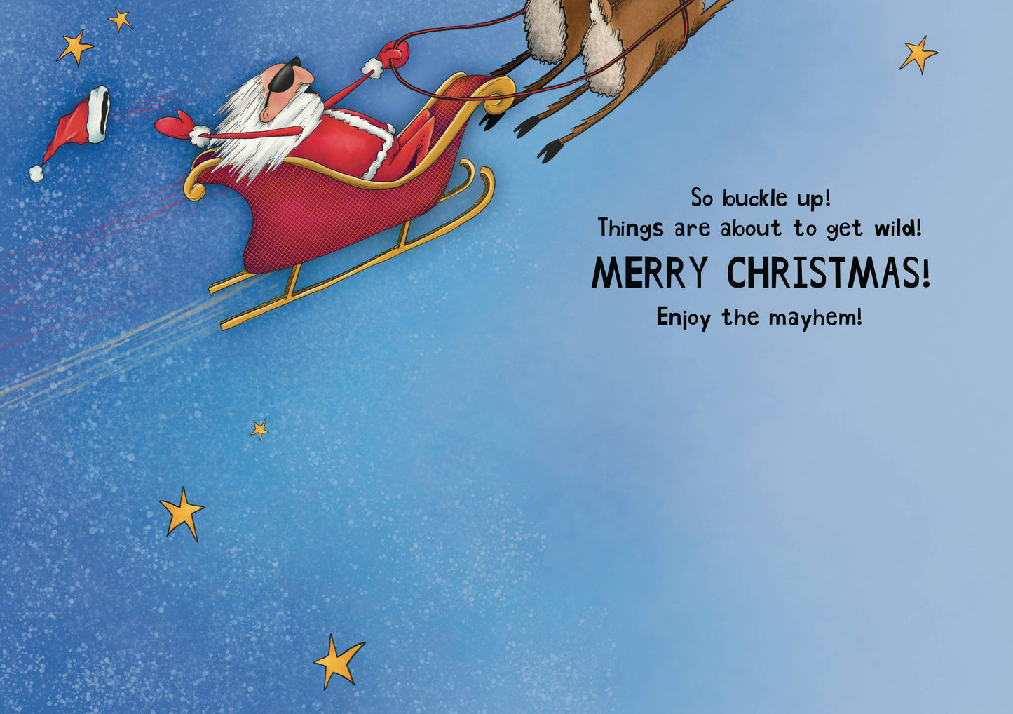 Santa Most Wonderful Time Christmas Card