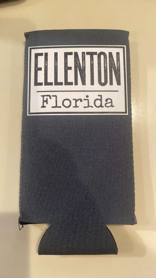 Ellenton, Florida Skinny Can Koozie CHARCOAL COLOR NOT BLACK