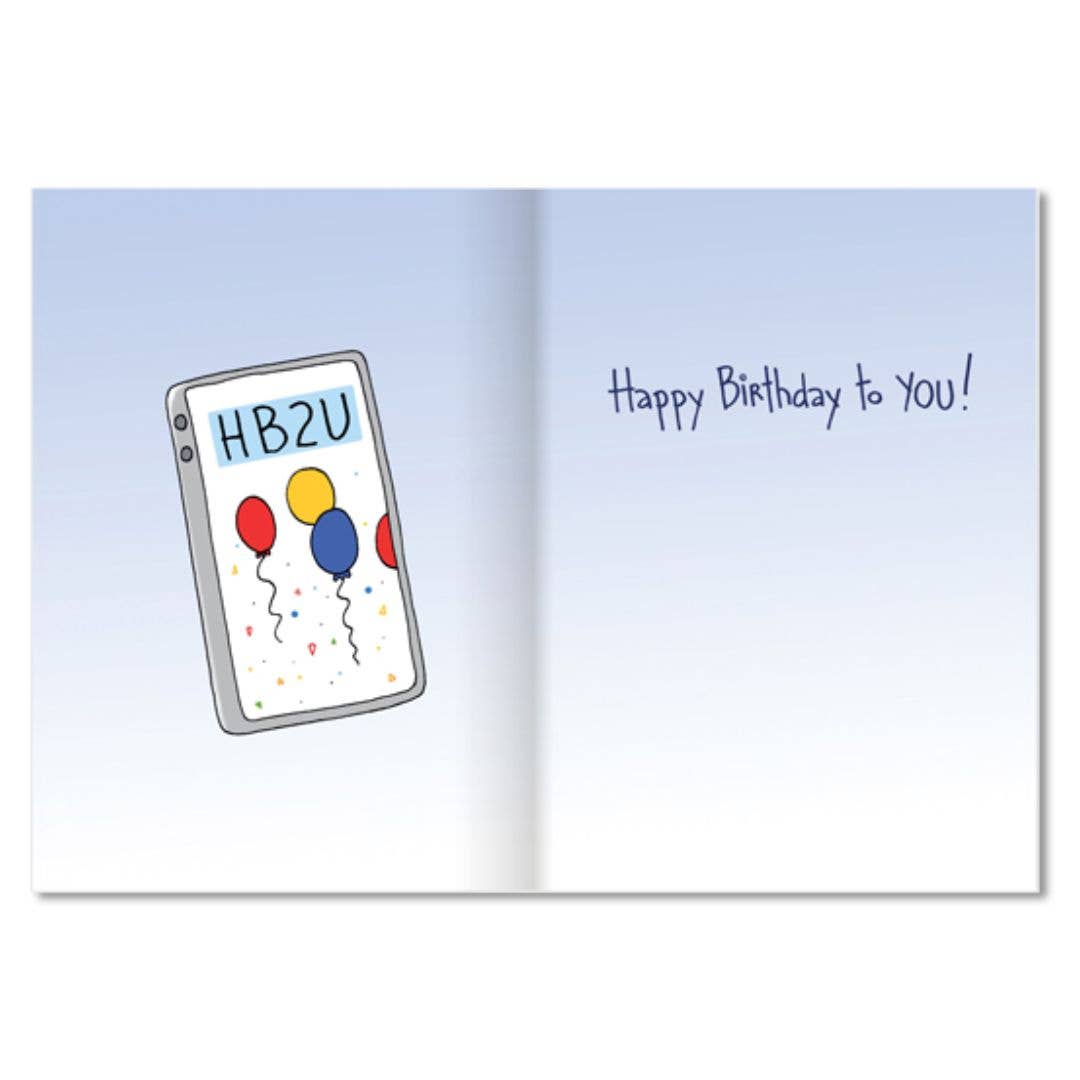 Texting For Seniors Birthday Card