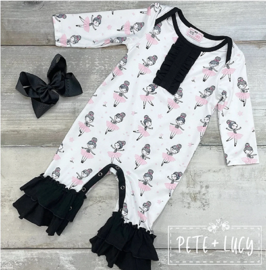 Pete + Lucy Fancy Dancer Long Sleeve Romper