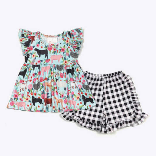 Farm Floral Girls Set