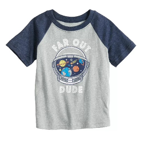 Toddler Boy Jumping Beans® "Far Out Dude" Space Raglan Tee