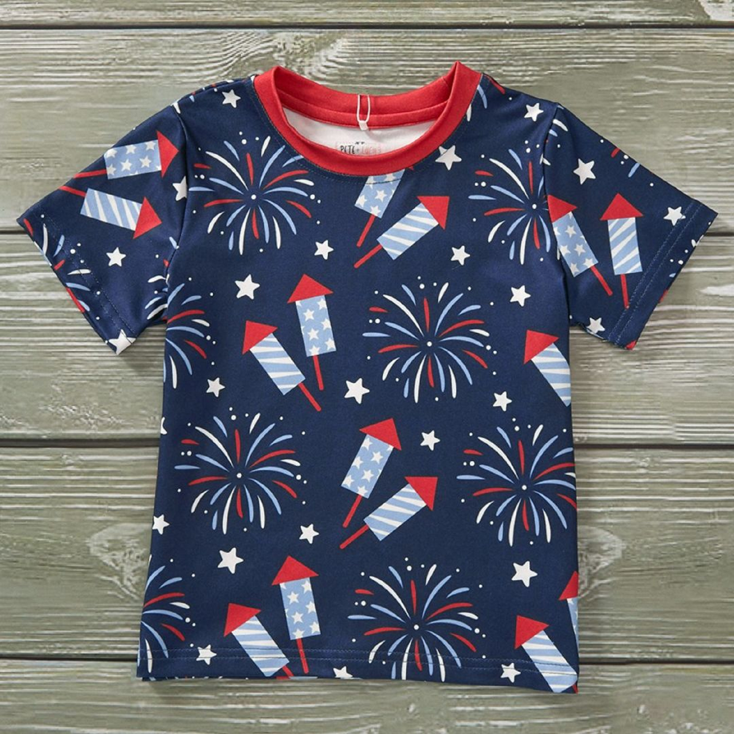 Pete + Lucy Fire Cracker Fizz Short Sleeved Top