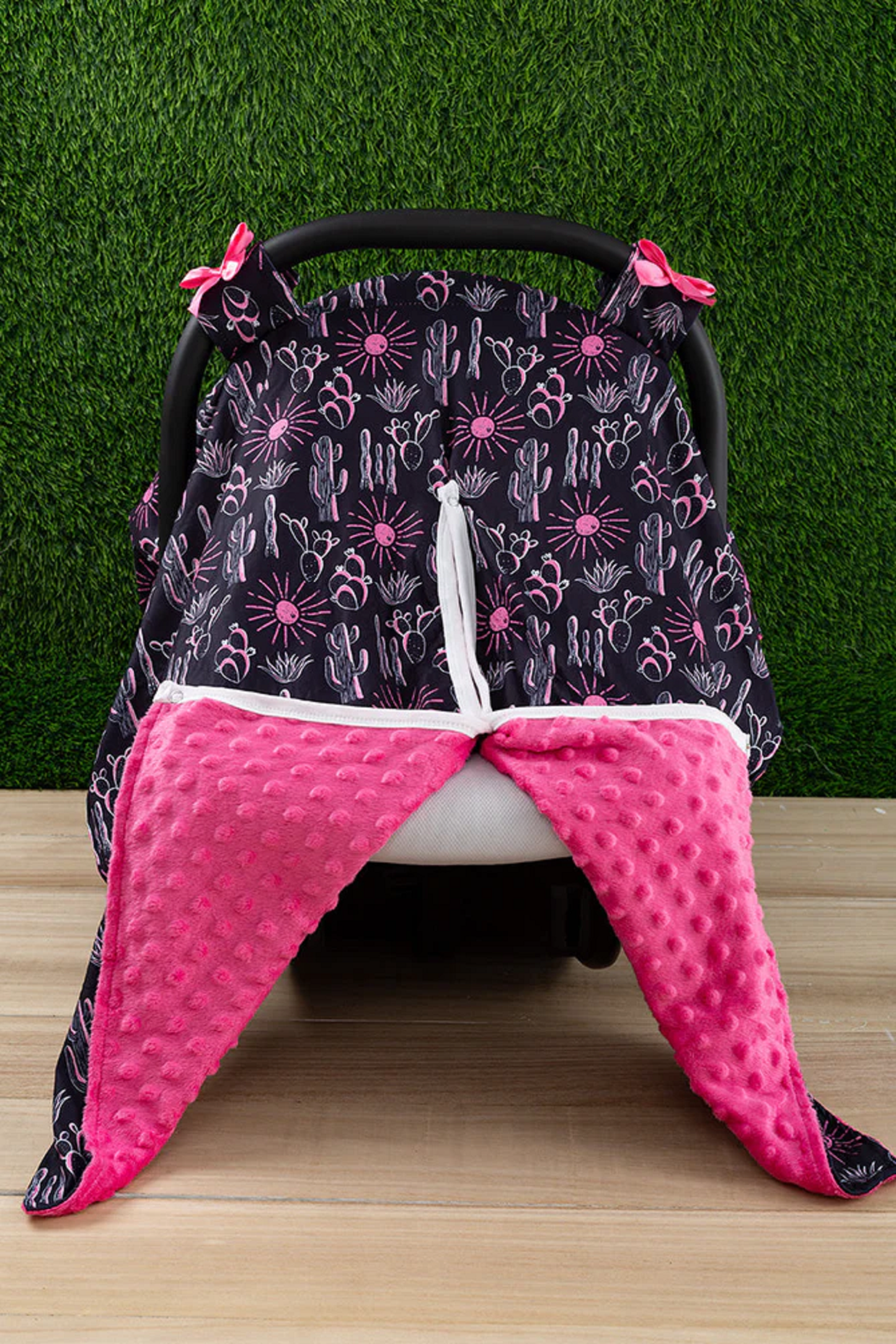 Fuschia Cactus Car Seat Cover