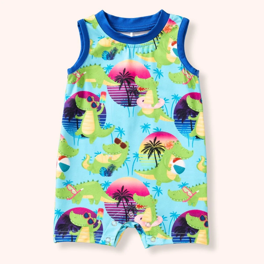 Pete + Lucy Gator Groove Romper
