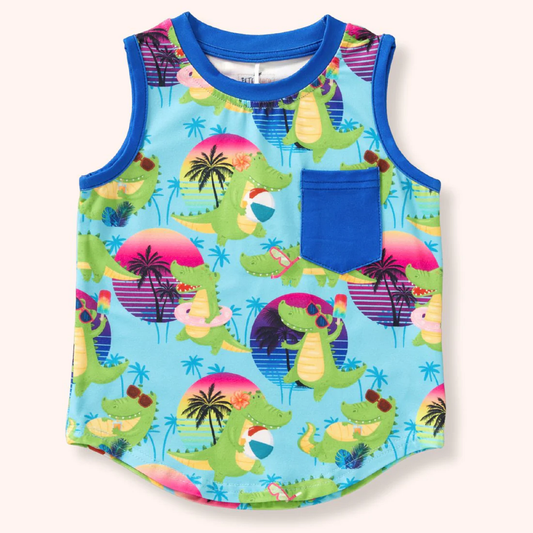 Pete + Lucy Gator Groove Short Sleeve Top