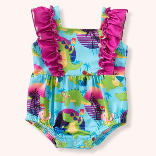 Pete + Lucy Gator Groove Romper