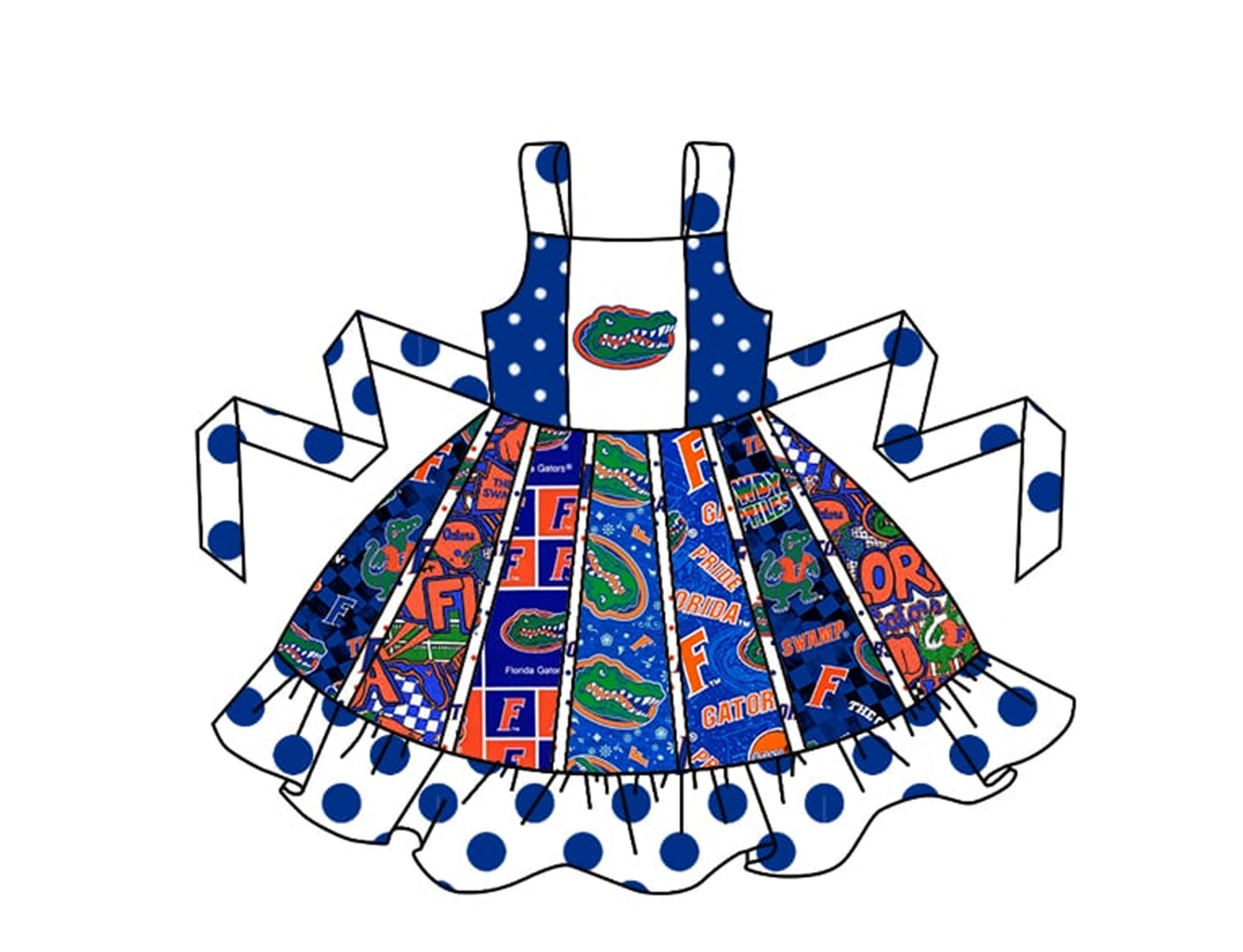 Florida Gators Short Sleeve Twirl Dress