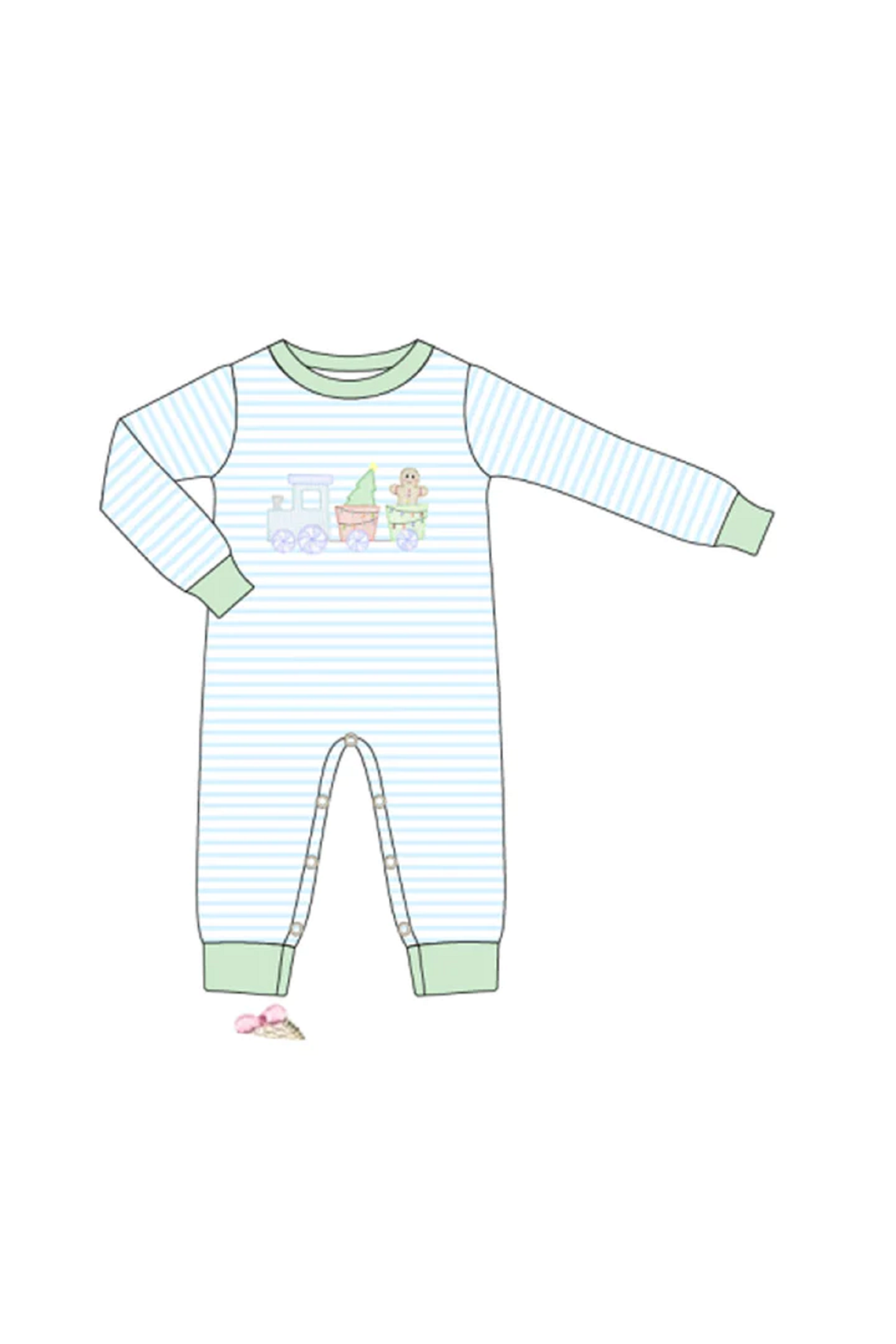 Christmas Tree Gingerbread Man Romper