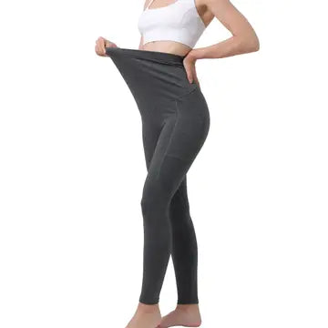 Pregnancy Yoga Pants with Pockets Maternity Tights: Grey
