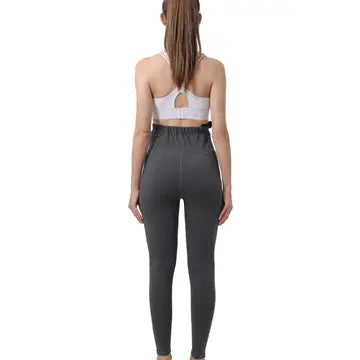 Pregnancy Yoga Pants with Pockets Maternity Tights: Grey