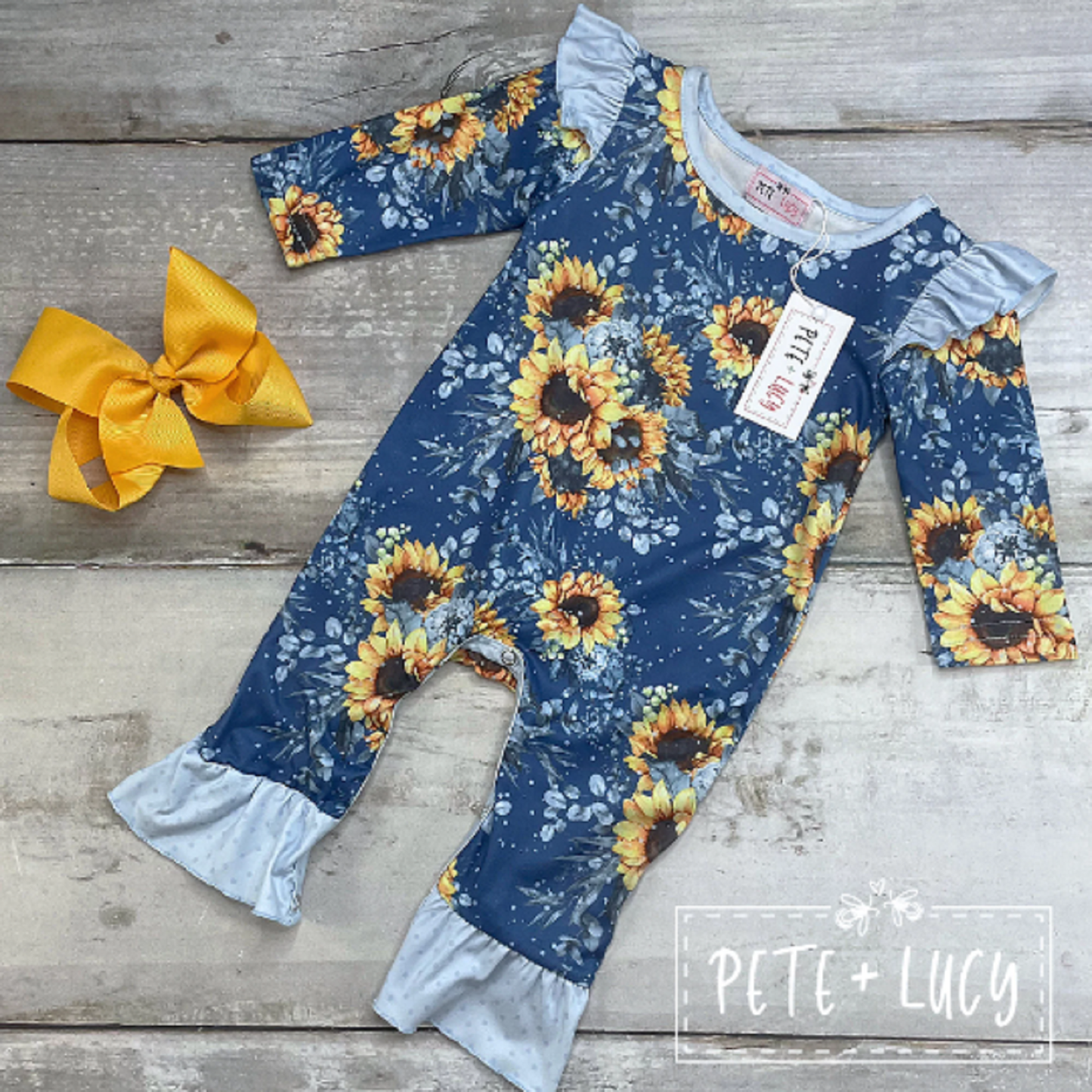 Pete + Lucy Sunflower Romper