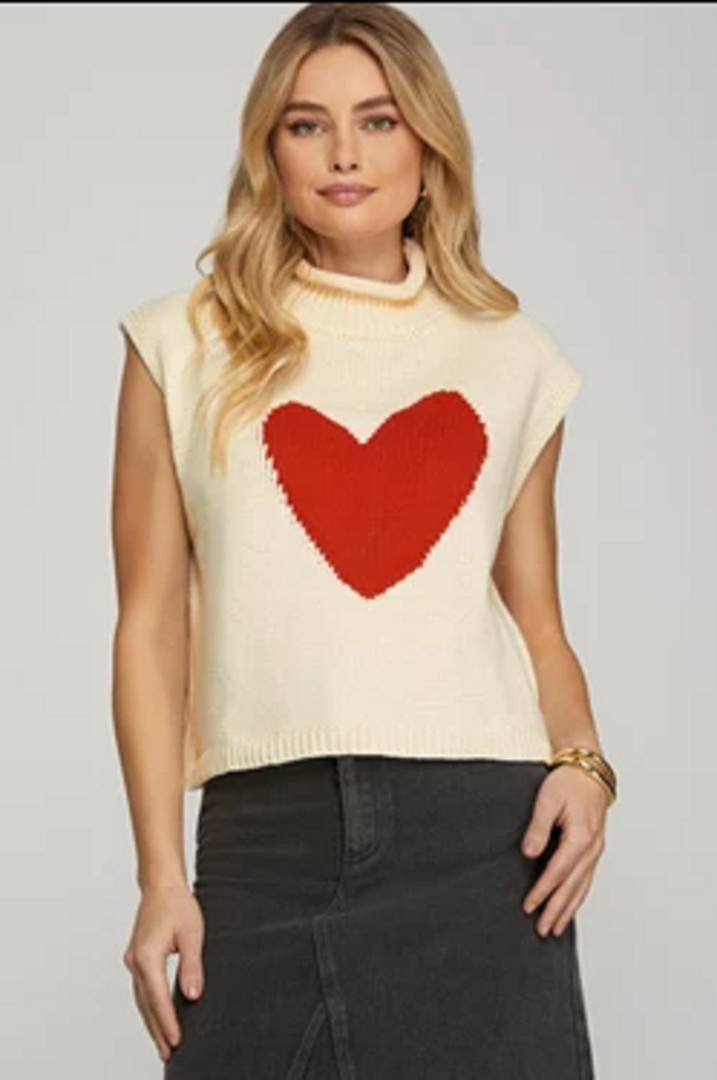 Sleeveless Heart Sweater