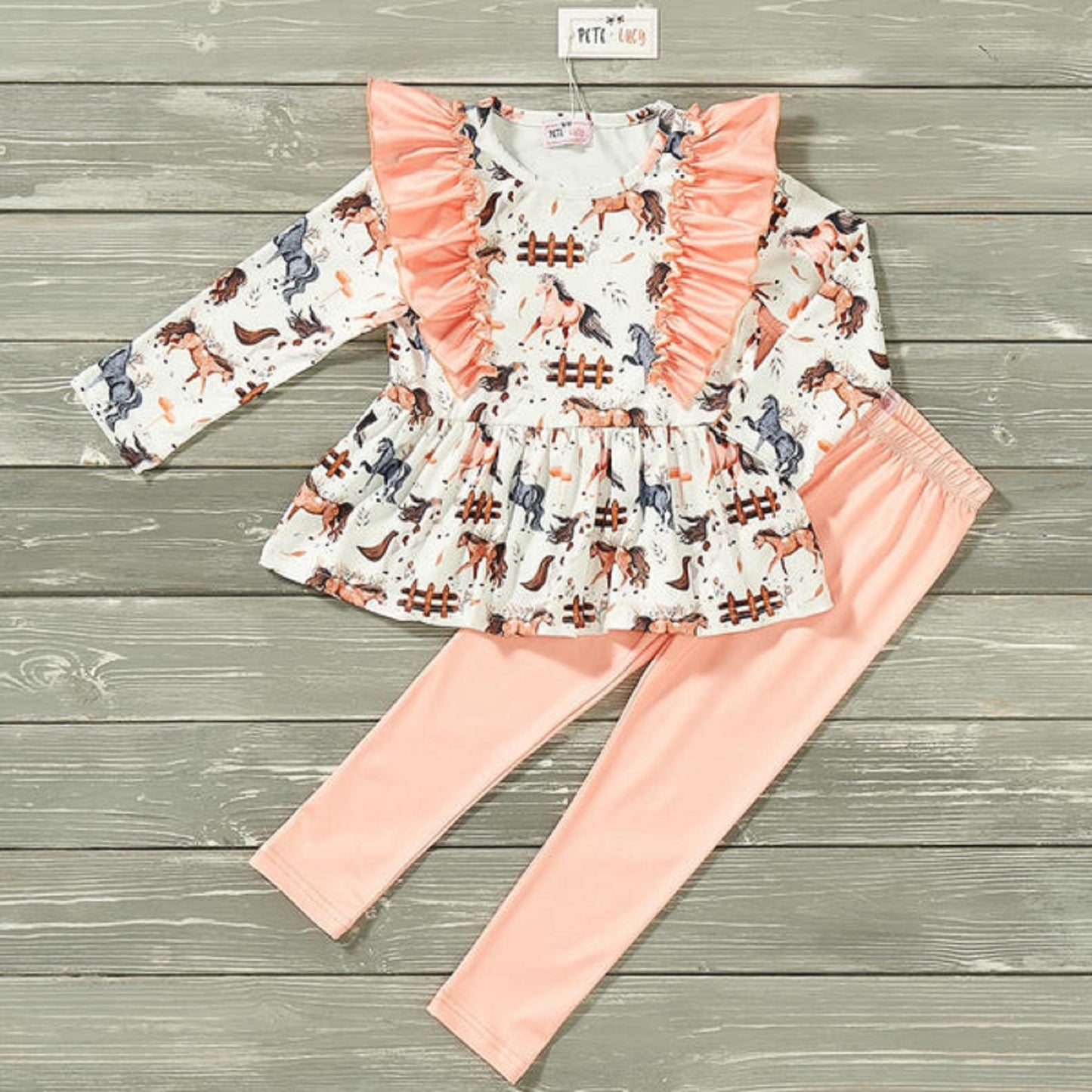 Pete + Lucy Horse Heaven Long Sleeve Pant Set