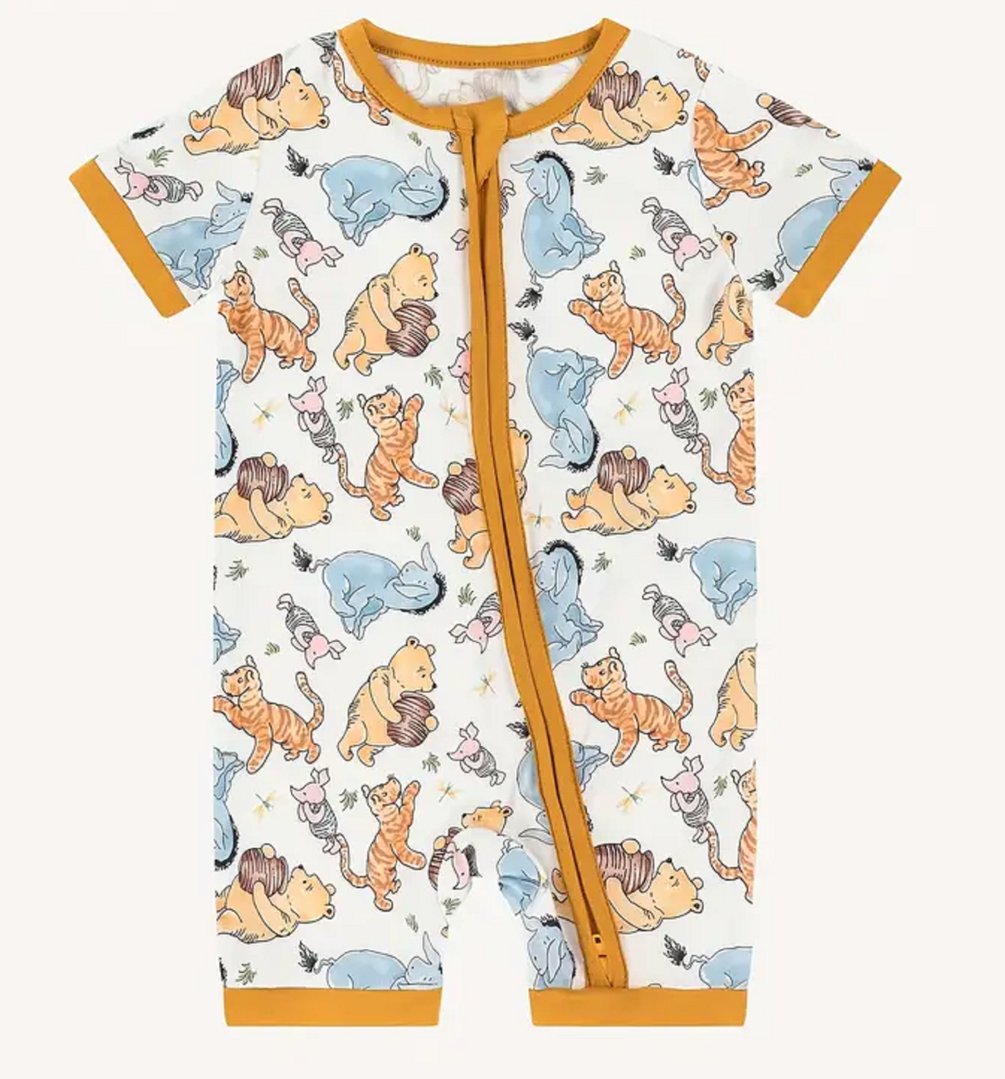 Honey Bear Bamboo Romper