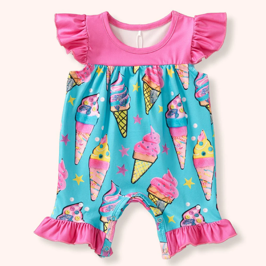 Pete + Lucy Ice Cream Dream Girls Romper