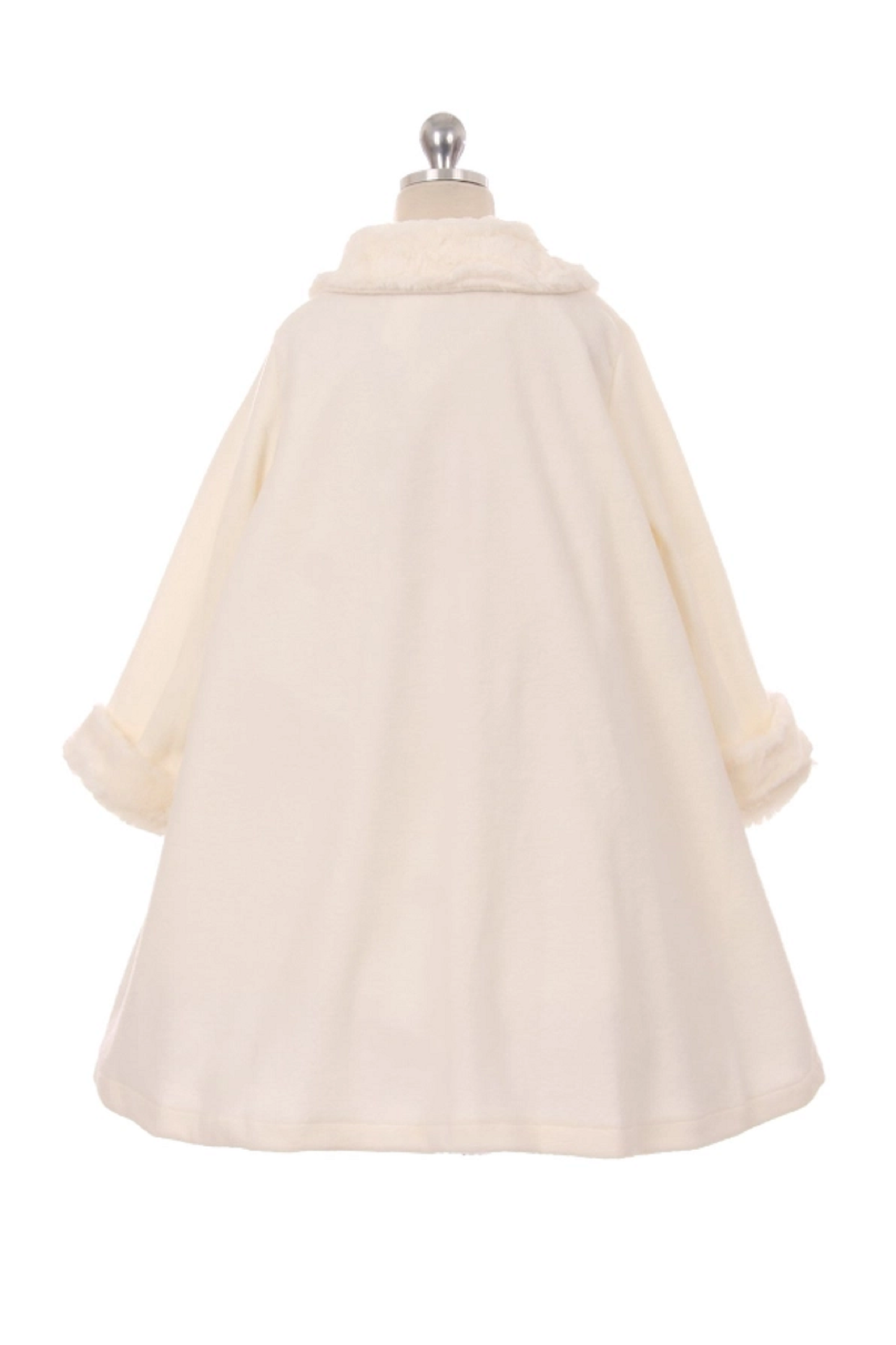 Cream Fleece Cape Style Jacket