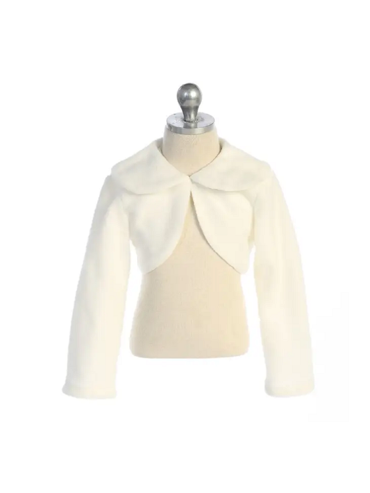 Girls Ivory Classic Fleece Bolero/Shrug