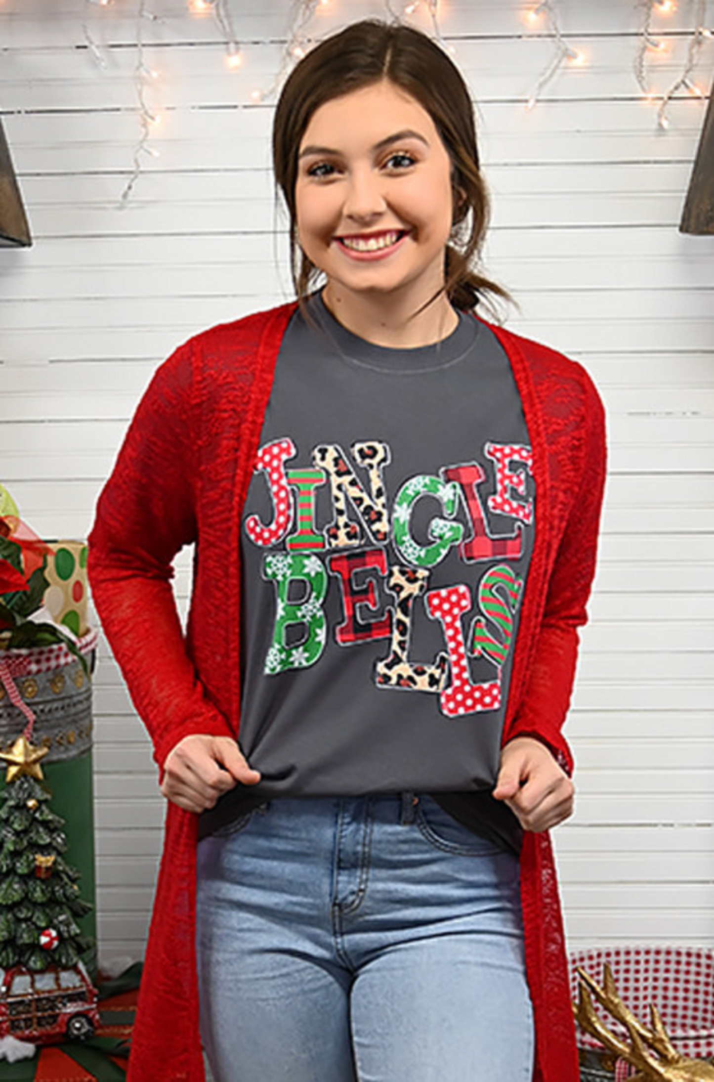 Jingle Bells Adult Christmas Tshirt