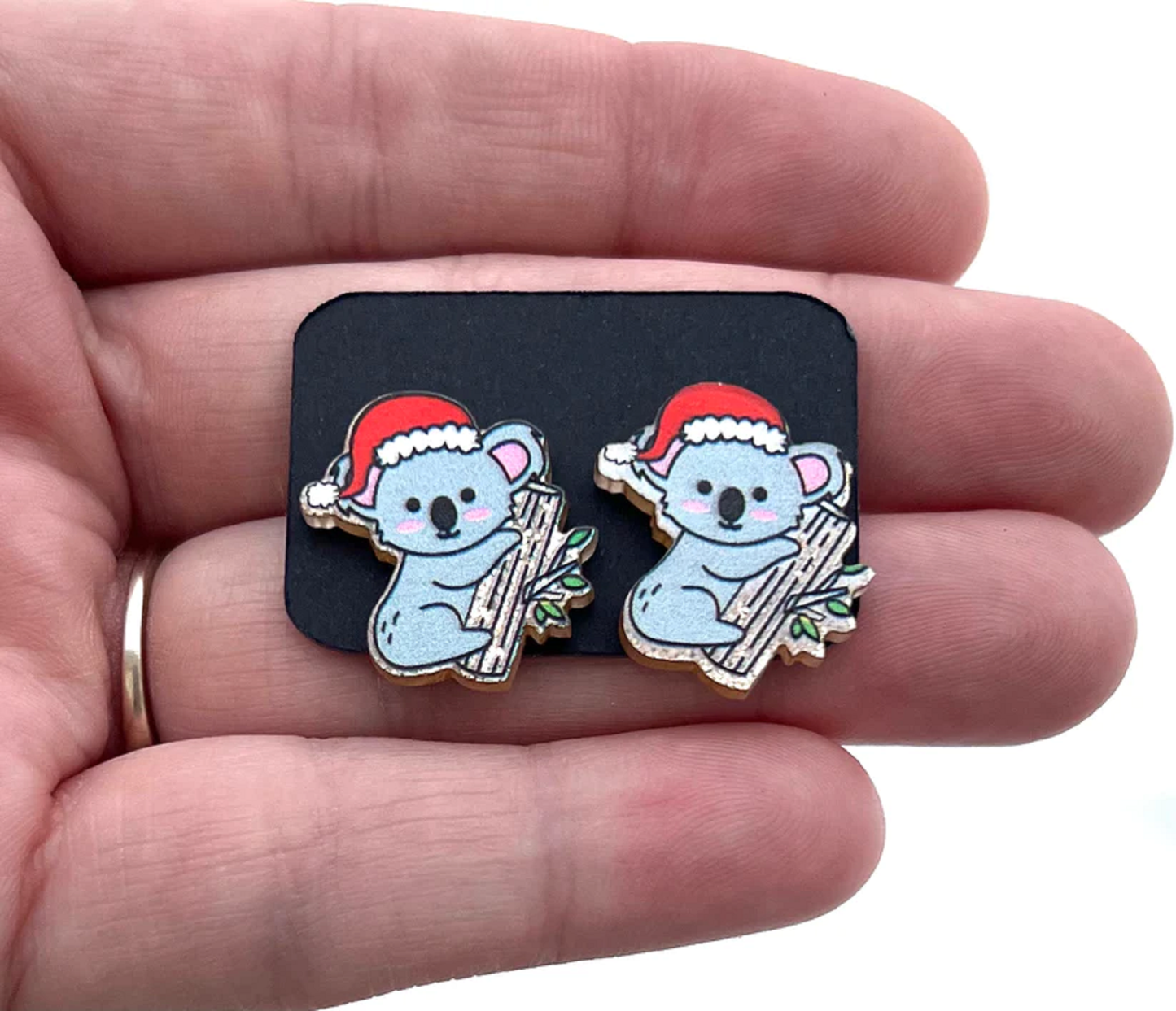 Koala Christmas Stud Earrings