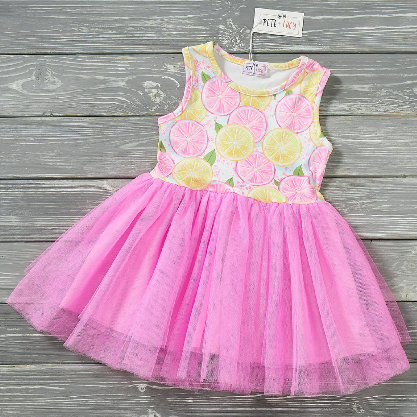 Pete + Lucy Lemon Burst Tulle Dress