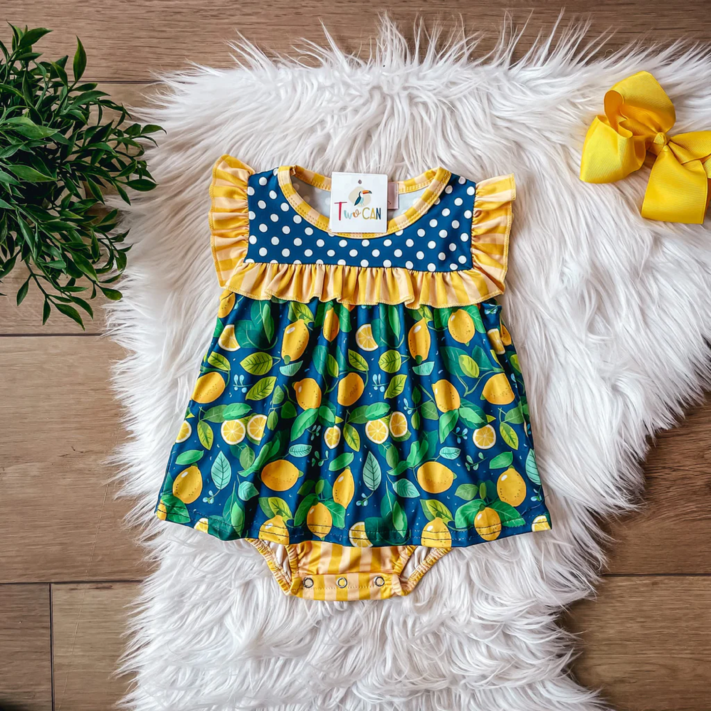 TwoCan Lemons Girls Romper