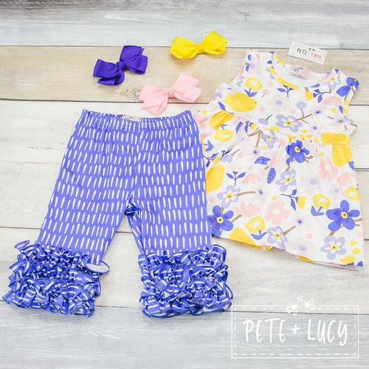 Pete + Lucy Lemon Twist Capri Set