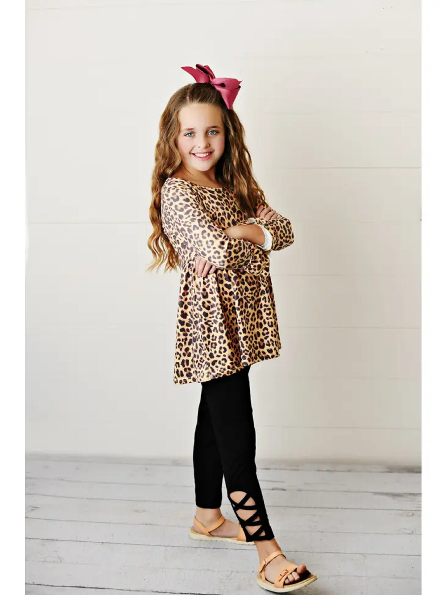 Leopard & Criss Cross Leggings Set