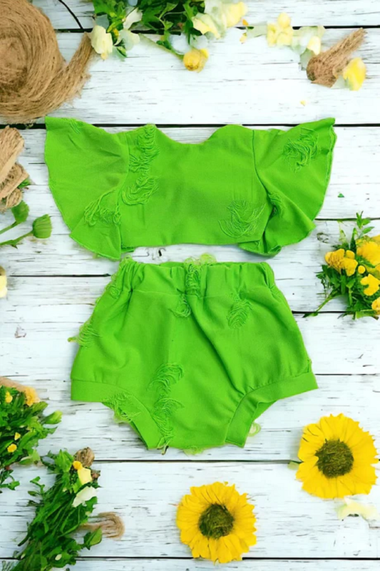 Lime Green Crop Set