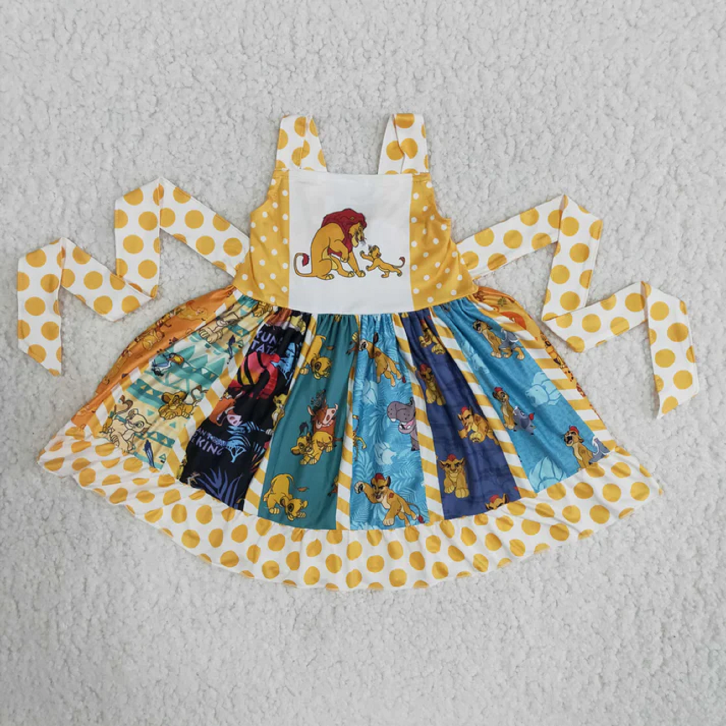 Short Sleeve Lion Twirl Dress