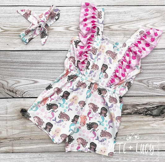 Pete + Lucy Mermaid Magic Romper