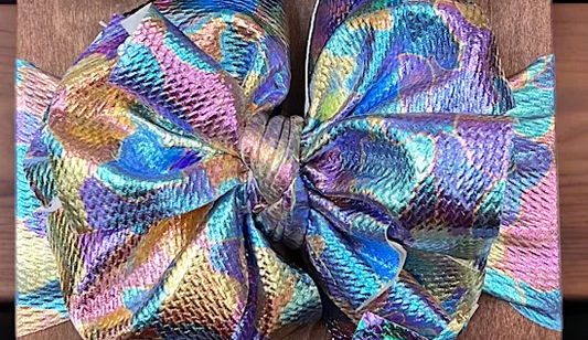 Metallic Multi Colored Bow Headband